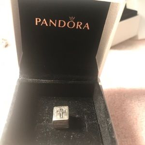 Pandora charm Bible with cross